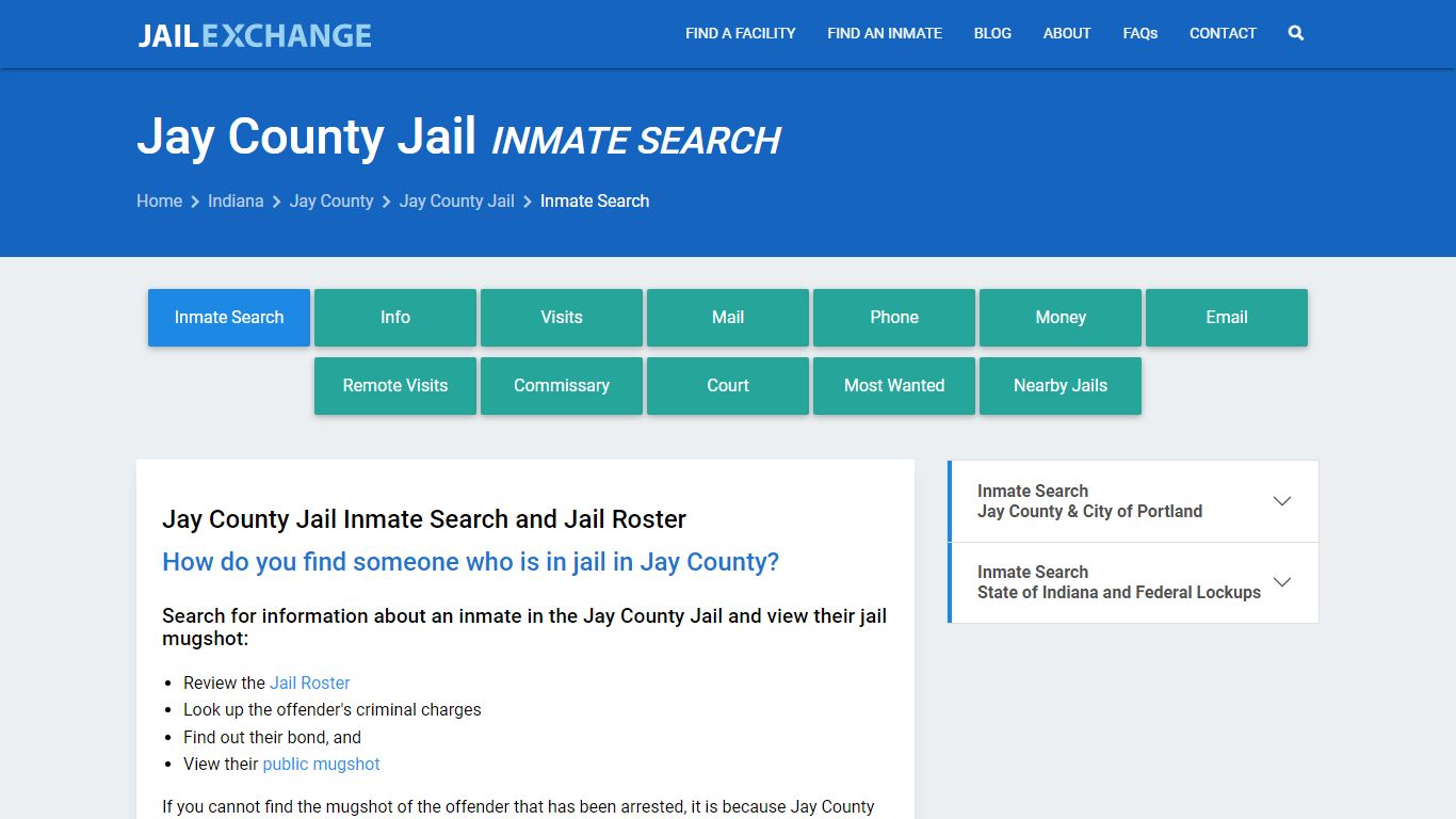Inmate Search: Roster & Mugshots - Jay County Jail, IN